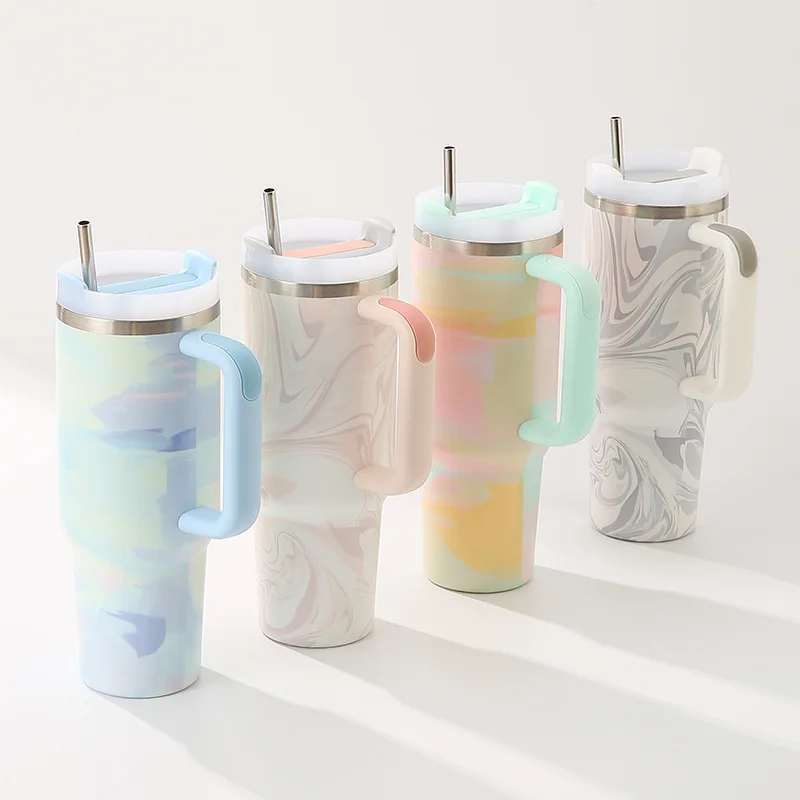 Hot Sale 40oz Insulated Stainless Steel Vacuum Tumbler Cup Travel Camping Double Wall Stainless Steel Tumbler With Handle