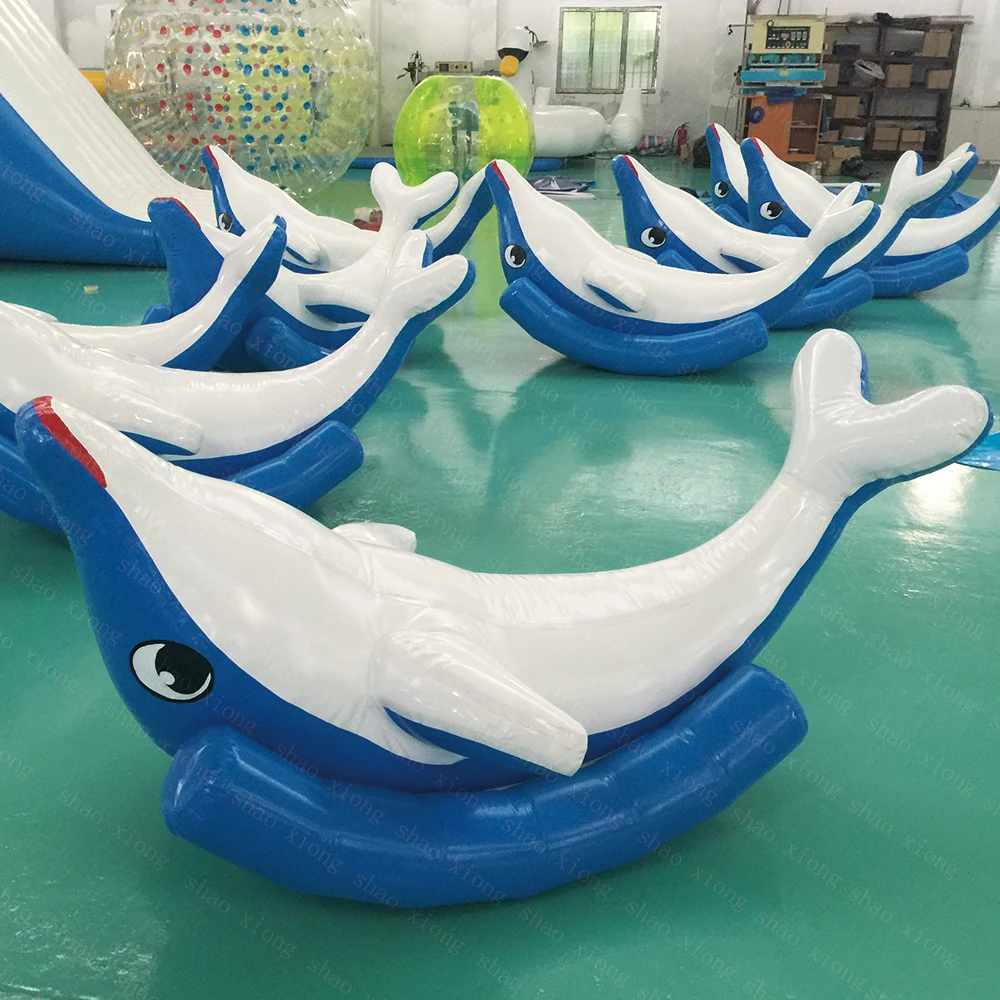 Playground Funny Water Games Seesaw Inflatable Floating Water Totter Pool Toys Air Seesaw