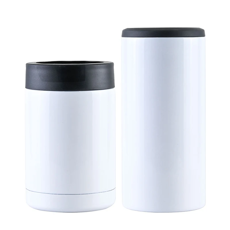 Wholesale high quality 12oz stainless steel slim blank sublimation can cooler