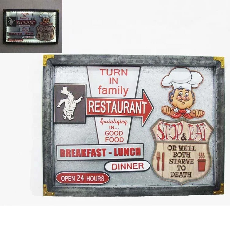 Competitive price vintage led custom plaque for advertisement