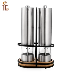 2022  Most Popular Household  Stainless Steel Electric Pepper Mill Set Pepper&Salt Grinder