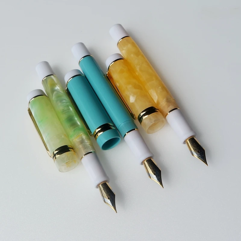 green color EF/F/M Nib 316+  gift kangaroo KAIGELU calligraphy  full acrylic  resin transparent colorful fountain pen 14 cm long