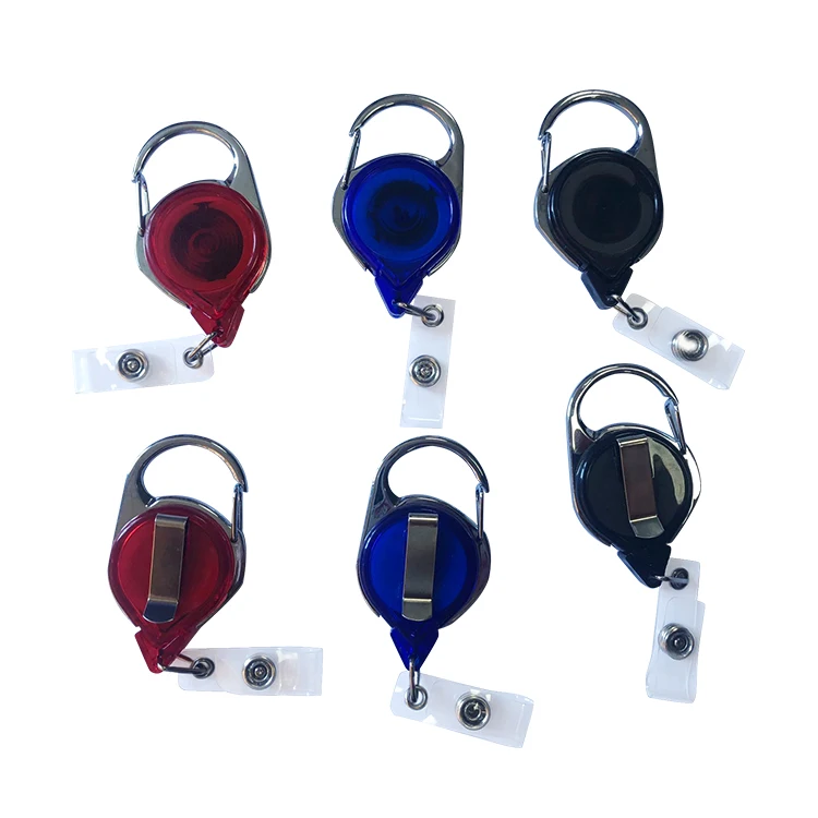 Top Quality Promotional Custom Metal Retractable Badge Reel With Hook