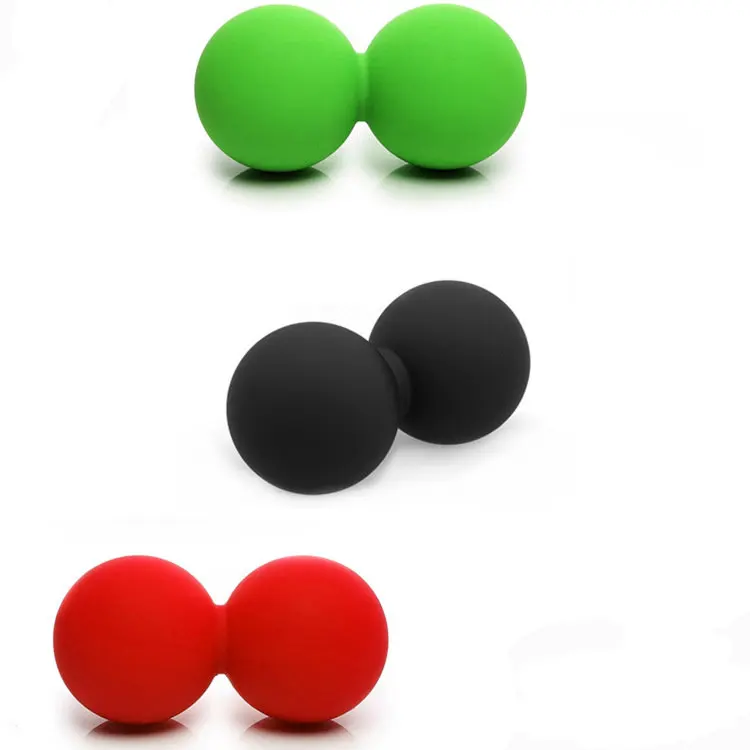 double rubber ball handle ball for body massage