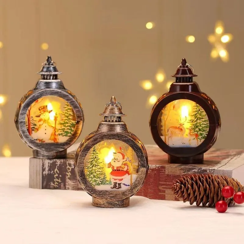Sublimation blanks memorial lantern lights Christmas lantern ornaments with acrylic inserts for custom printing