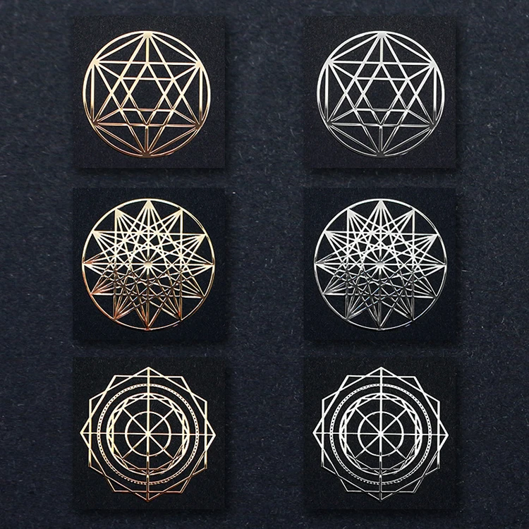 Letters Branding PVC Aesthetic Alphabet Metal 3D Holographic Vinyl Stickers Sheet Logo Custom Stickers Packaging Label