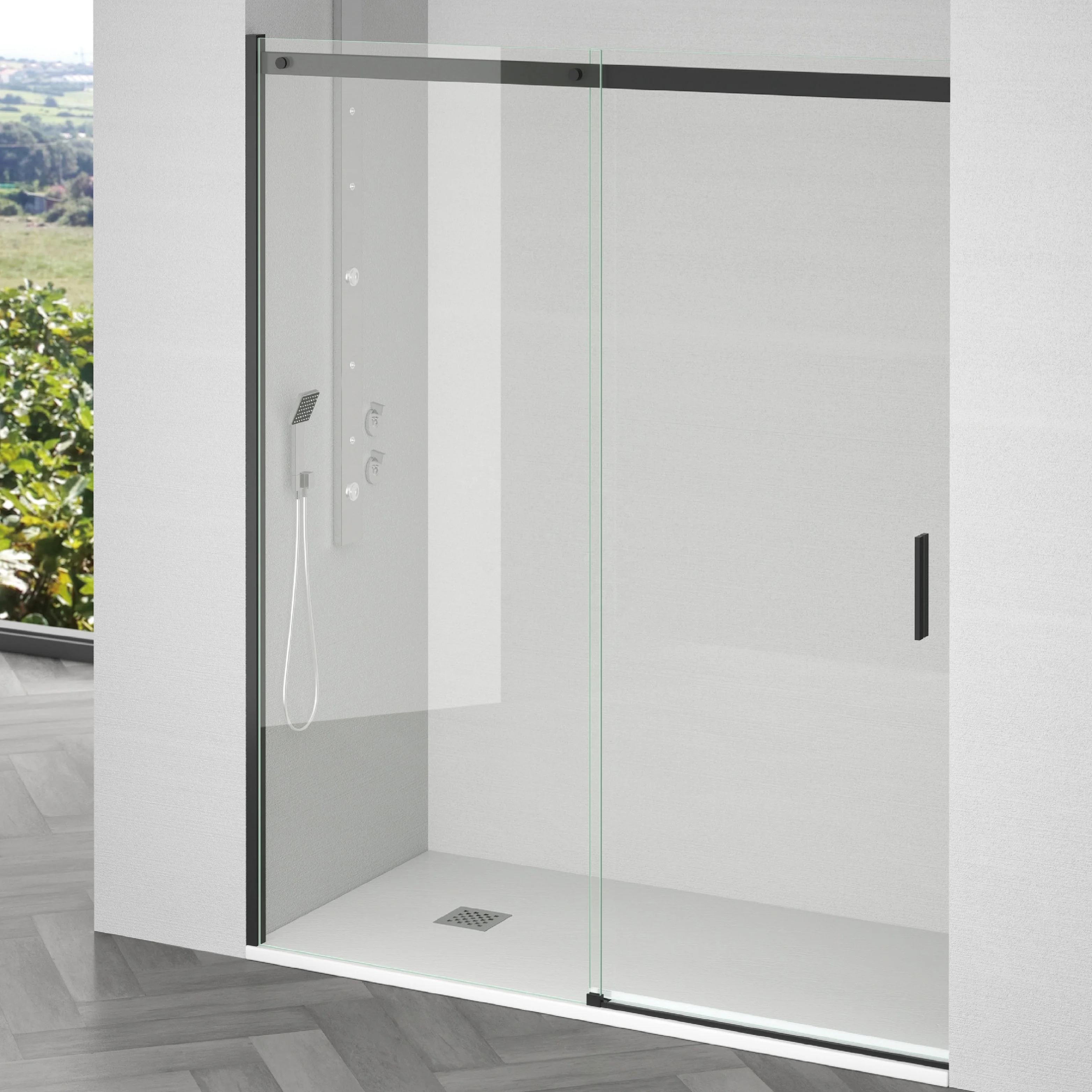 European Tempered Glass Toilet Bath Shower Room Cabin In Bathroom Shower Room (1600621876840)