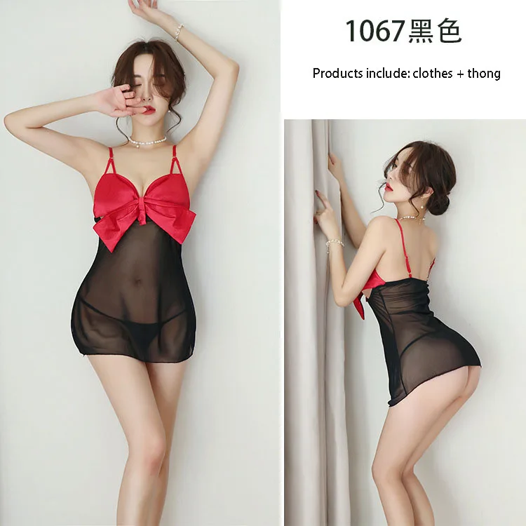 Japan and South Korea hot-selling passion suit bed temptation transparent sexy pure pajamas