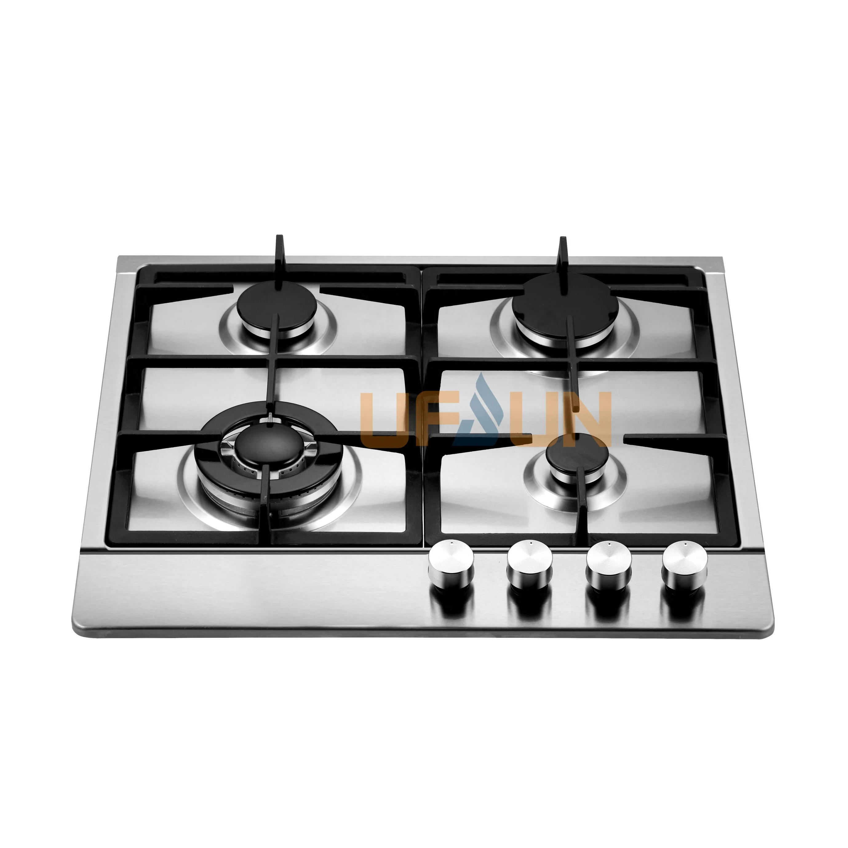 
Home appliances hotplate big fire system 4 burners 201# stainless steel wok burners cast iron burners top gas cooker hob 