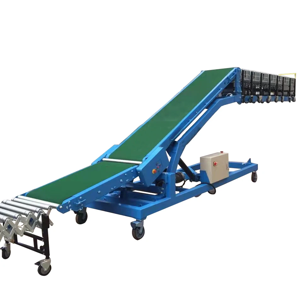 LIANGZO 600mm/800mm Width Telescopic Loading Unloading Belt Conveyor For Truck And Container
