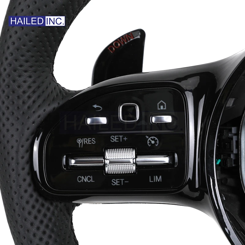 HAILED With Piano Black Trim Full Leather Steering Wheel for Mercedes Benz W211 W169 W177 W221 GLS X167 GLA45 X156 GLE AMG GT