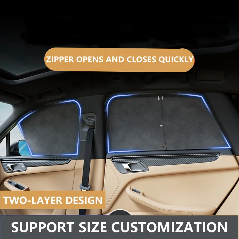 Customized Car Window Sunshade Black Nylon Anti UV Foldable High Quality Car Sunshade for Side Window