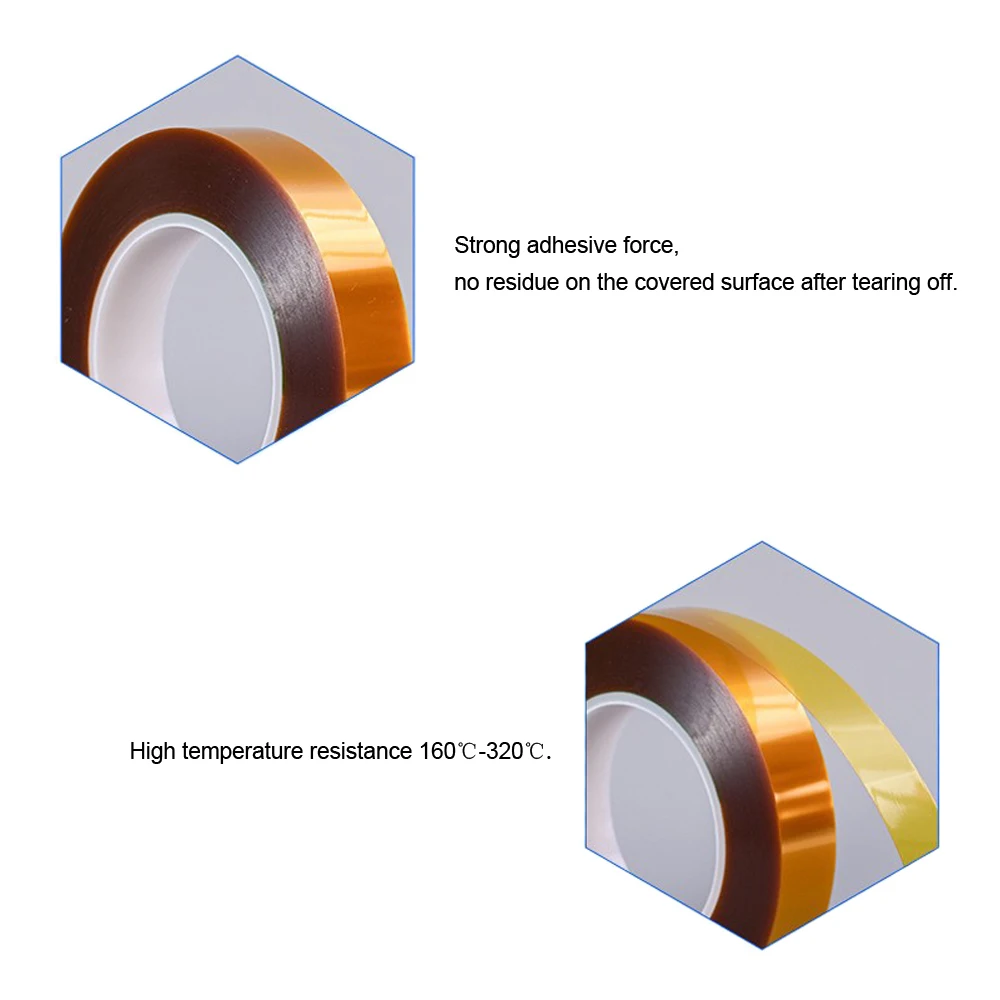 High Temperature Heat Resistant Tape For Sublimation Masking Polyimide Film Silicone Adhesive Kaptons Tape