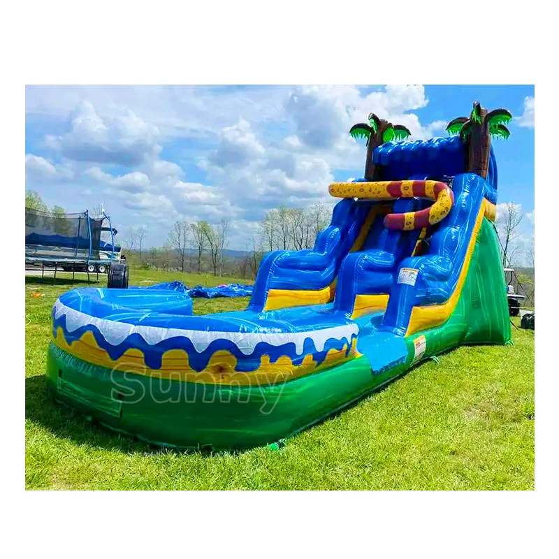 Commercial Kids Slip Pool Jumping Castle Toboggan Gonflable Bouncer Combos Bounce House Inflatable Water Slide 1 Piece Sunny