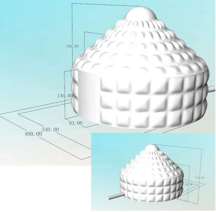 Outdoor customized Oxford Cloth Led Light Inflatable Snow Igloo Dome tent For Sale