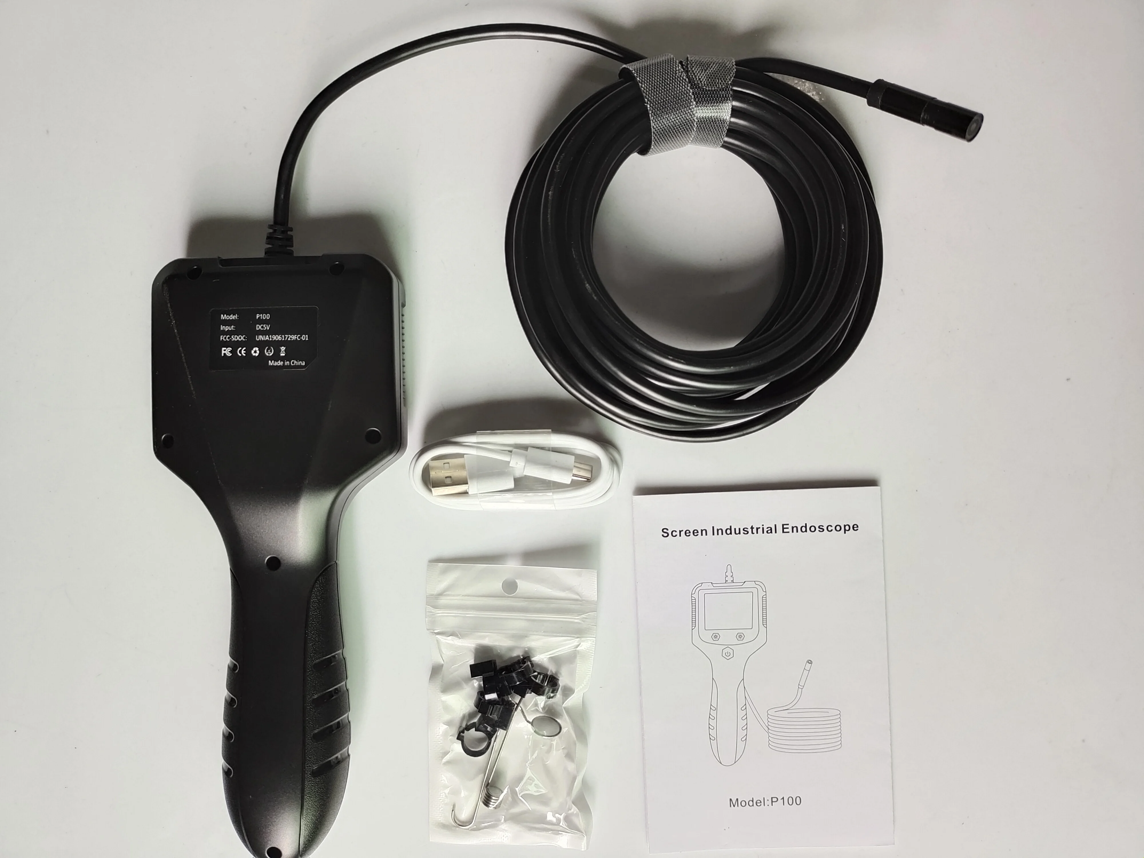 Камера-Эндоскоп P100 объектив 5 мм экран 2 4 дюйма 10 метров