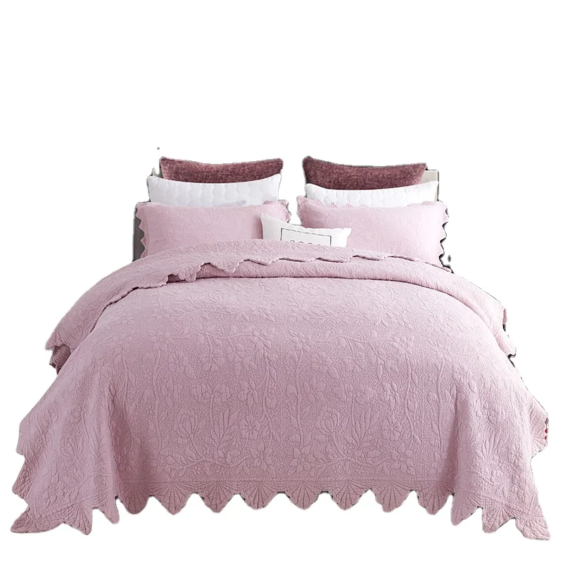 High quality bedspread red embroidered indian bedspreads comforter sets quilted for home