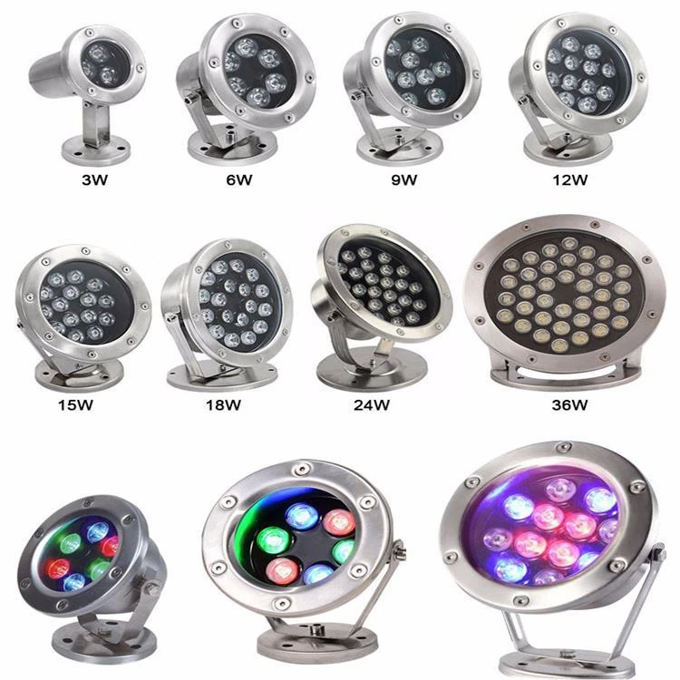 Высокая мощность RGB белый светодиод 12v подводный светодиодный светильник лодка свет под