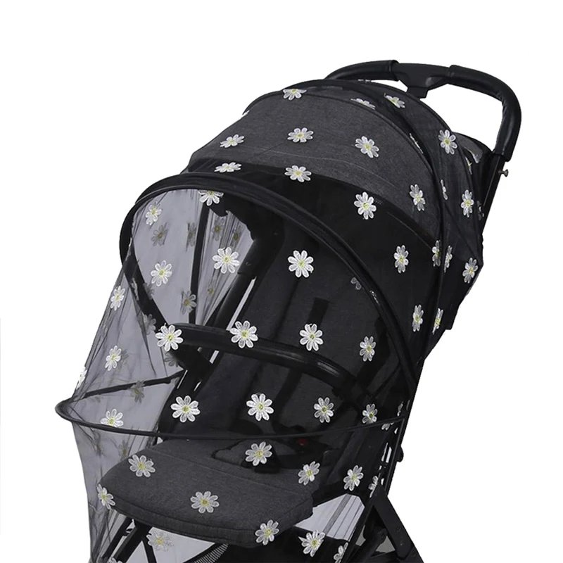 Cheap Daisy Zipper Mosquito Net Stretchable Breathable multifunction baby mosquito net for crib