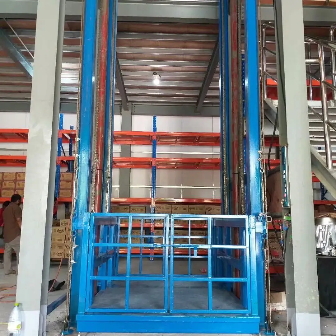 Vertical hydraulic lifting equipment electric goods lift material handling lifter for warehouse