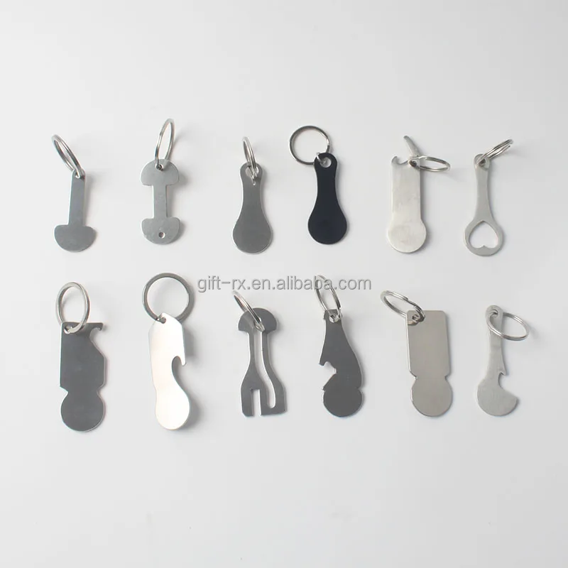 promotional trolley coin keychain with logo  Custom Business Themed Metal Shopping Cart Trolley Inexpensive Coin Holder Keychain