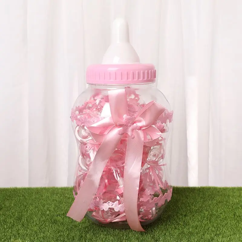 Jumbo Bottle Piggy Bank Baby Shower Birthday Baptism Party Favor Decor Bottles Large 1pc with 30pcs Small Size for Newborn Baby