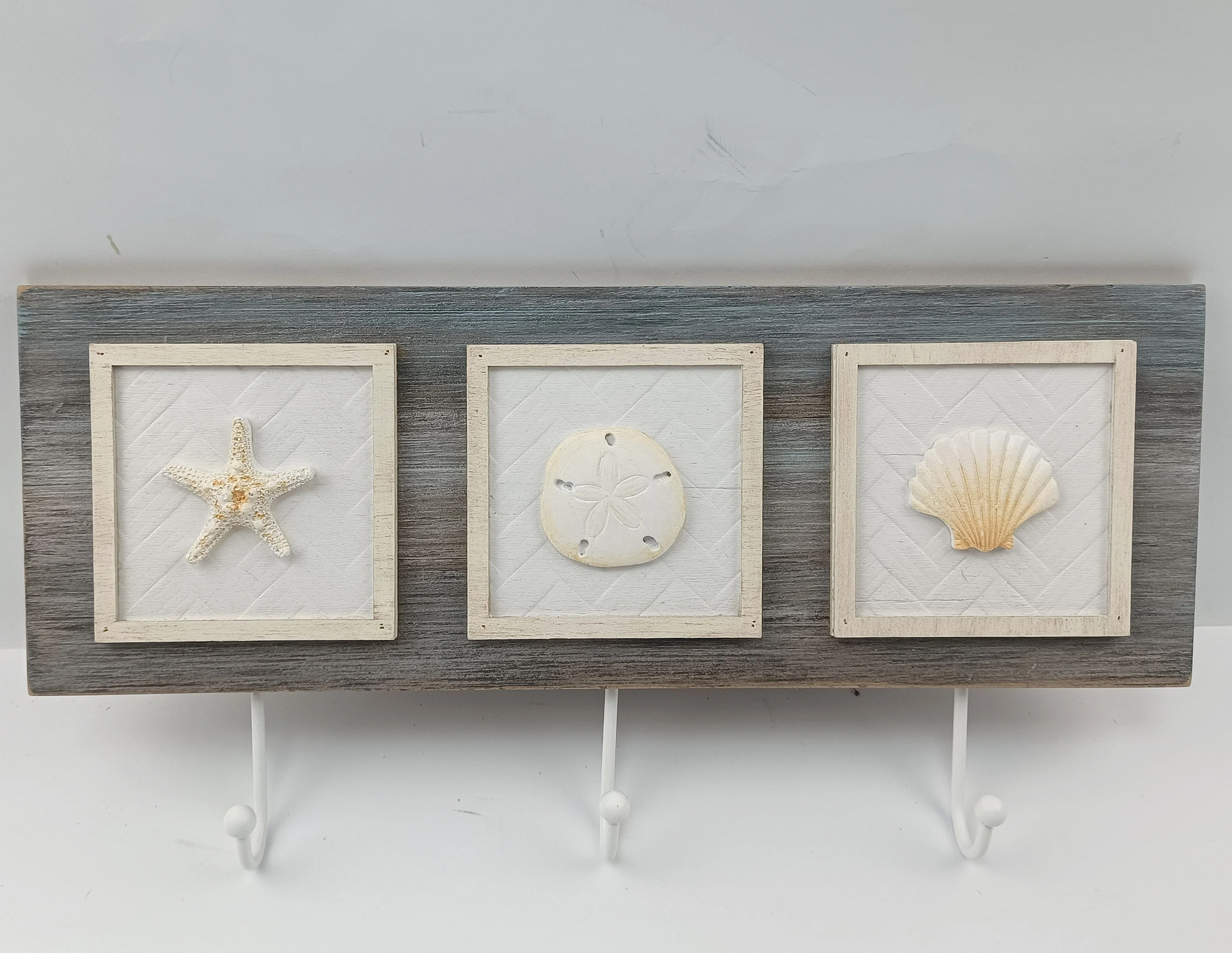 Деревянный Декоративный Знак Морская звезда с крючками