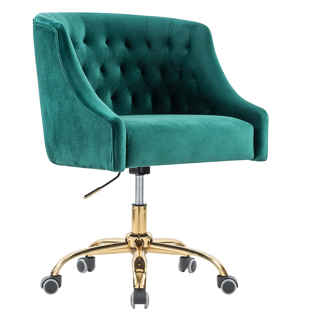 Вращающийся офисный стул из бархатной ткани, Эргономичный удобный стул для дома и офиса