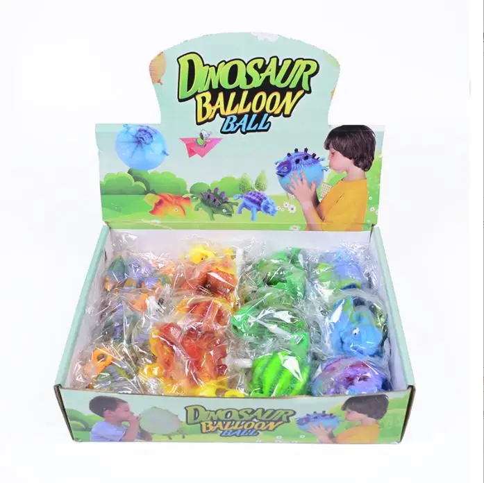Promotional Gift Decompress Balls Toys Funny Blowing Animal Balloon Balls Inflatable Dinosaur Ball Kids Toys