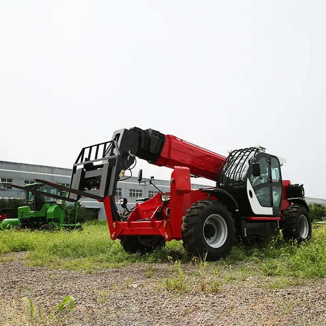 Fast delivery  Hydraulic Compact latest design telescopic handler  Maximum lifting height 18 M Telescopic Boom Loader Forklift