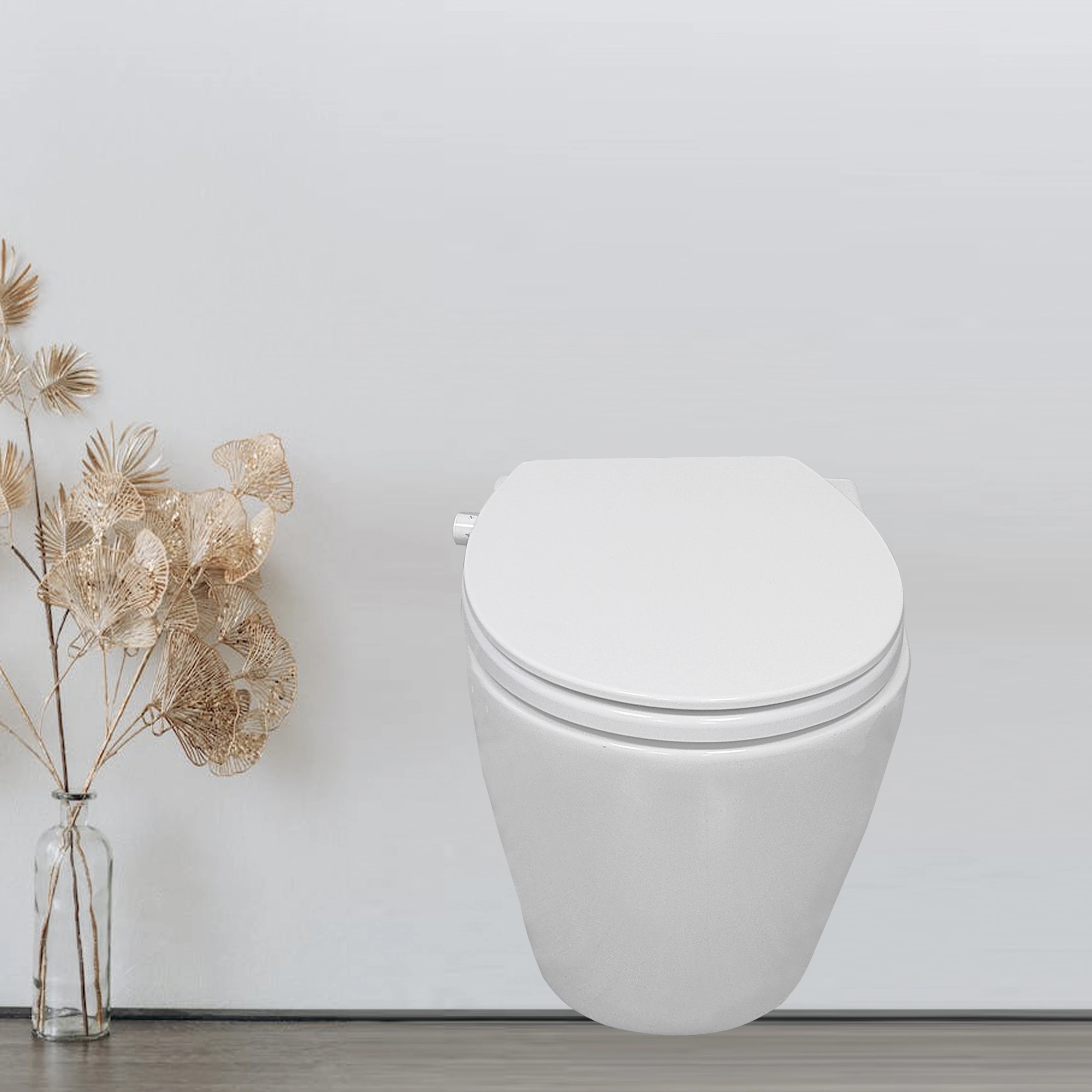 Dual Nozzle Self Cleaning Elongated Bidet Toilet Seat with Quiet-Close