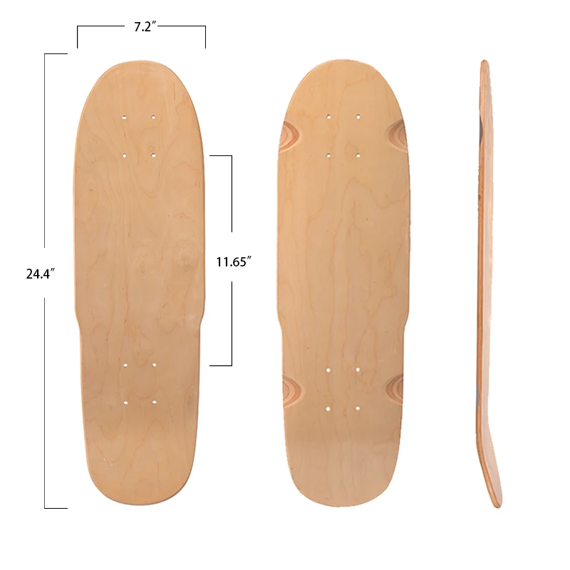 Factory Customization Fish Skateboard Flat Fish skate Board Deck Mini Fish Skateboard