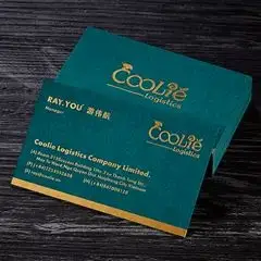 Luxury Gold Foil Edge Laser holographic Color Printing Business Card