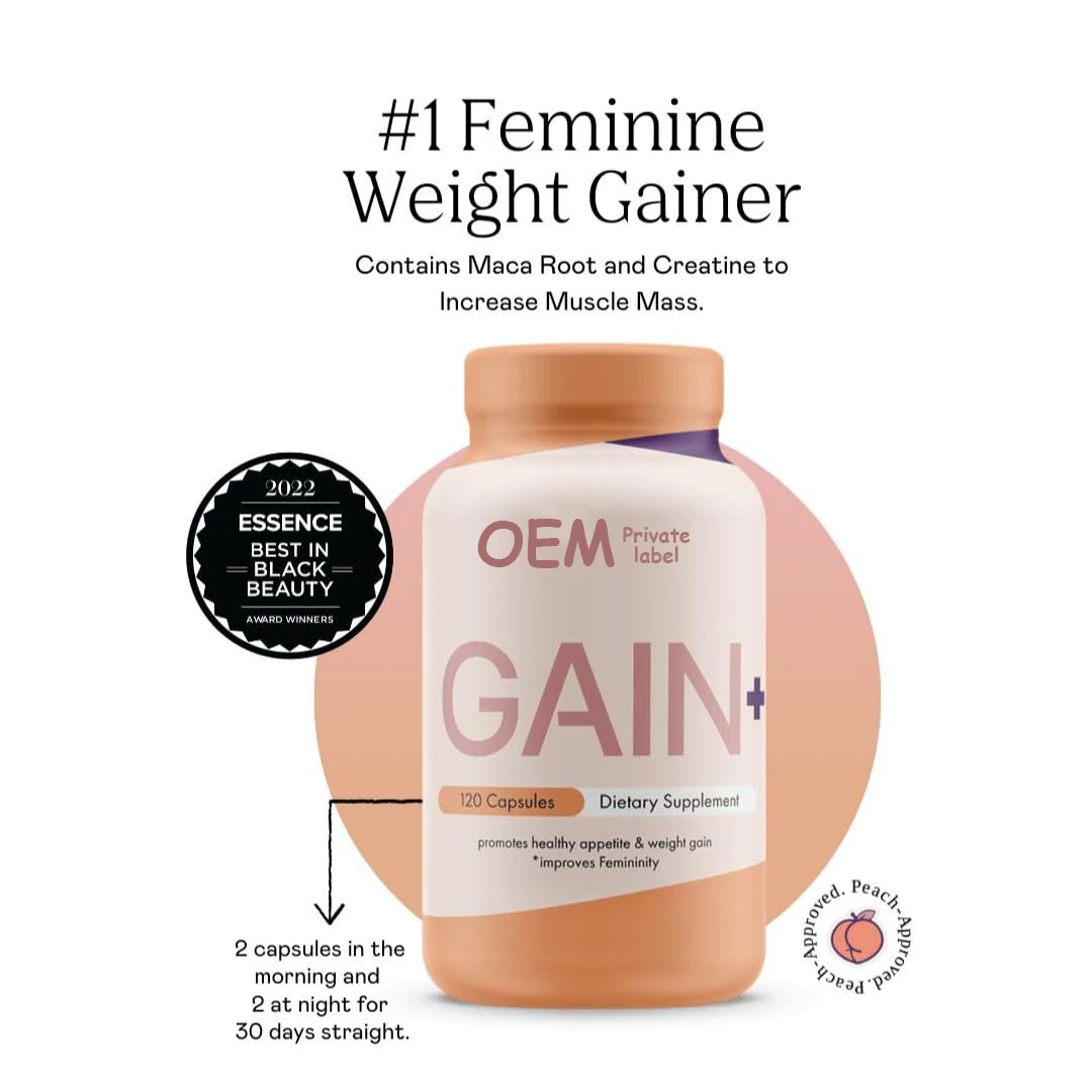 Weight Gain Capsules - Quick Weight Gain, Healthy Appetite, Mass & Metabolism Support for Women and Men