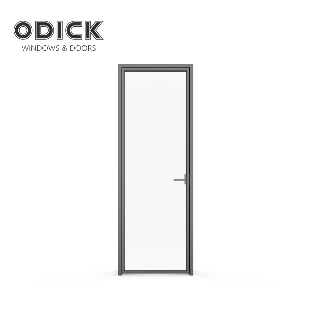 Odick Aluminum Casement Door Window Lock Security Swing Door Large Frame Glass Modern French Door and Window