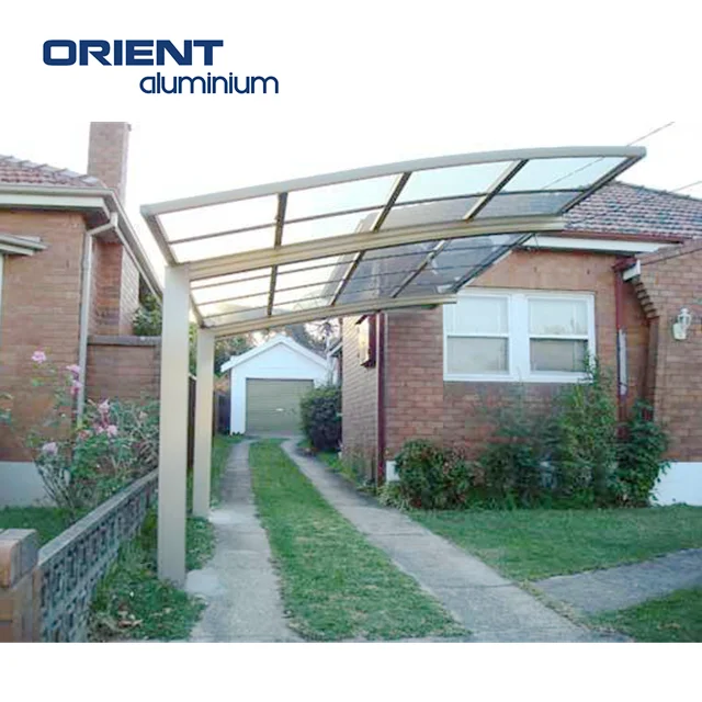 Customized Aluminium Carport with Skylight Roof Aluminium Carport Poland Aluminium Carport Canopy