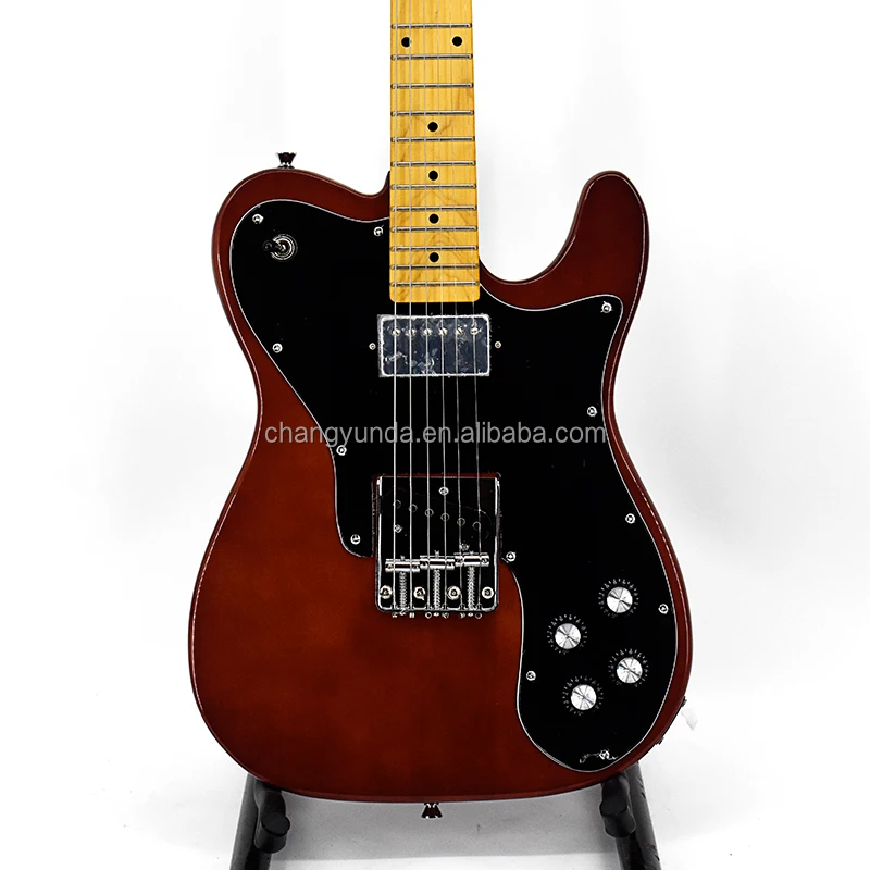 ZLG 6 string TL electric guitar brown color Wholesale guitar basswood body maple neck OEM guitar fast shipping