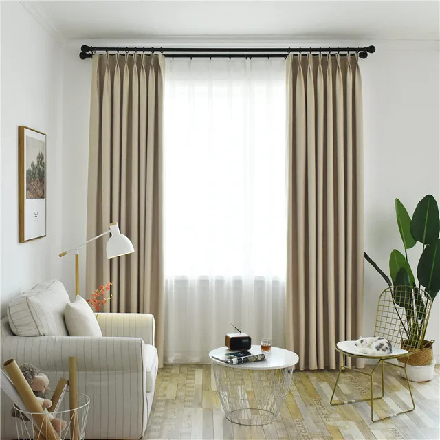 Wholesale 2019 High Quality Luxury Nylon Taffeta Fabric Shade Curtains For Living Room And Bedroom
