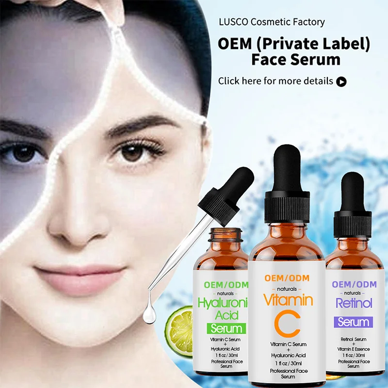 OEM Private Label Organic Serum Hydrating Anti Wrinkle 5 Hyaluronic Acid With 2.5 Retinol Serum