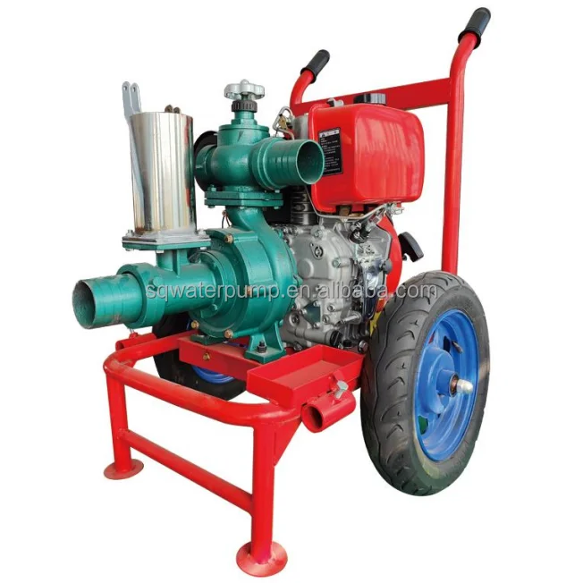 12HP Air-cooled diesel pump with 3 inch Double impeller high pressure irrigation water pump