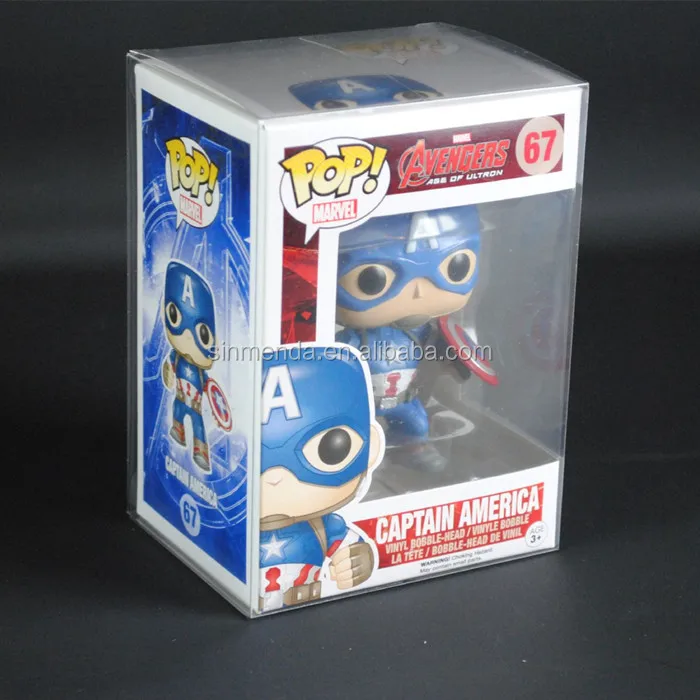 PET Collectible Toy Figures Funko Pop Box Marvel Protector Display Case Factory Wholesale 0.35mm Thickness SMD PET PVC 1-2pcs