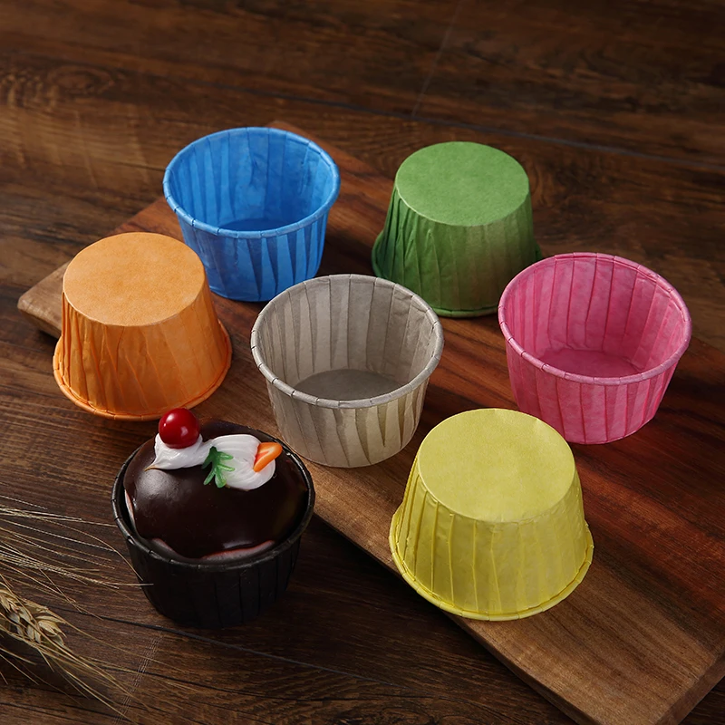 Amazon top seller Colorful Food --grade disposable muffin paper cups with lid baking cupcake