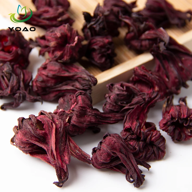 100% Pure Dried Hibiscus Roselle Sabdariffa Blooming Flower Tea Dried Hibiscus Tea Private Label