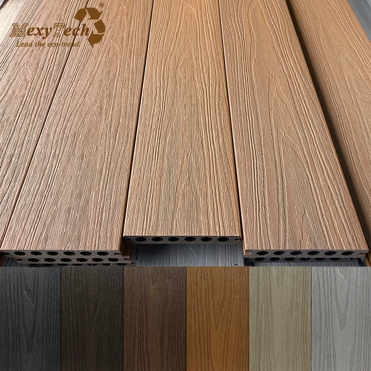 hot sale eco  crack-resistant outdoor co-extrusion composite decking  terrace wood good price wood plastic composite