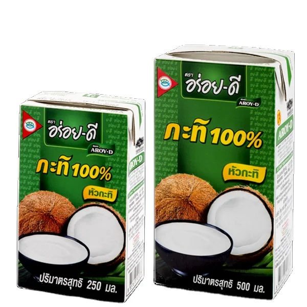 Aroi-dee Thai Coconut Milk UHT 250mL Local Thai Product for Drinking or Cooking Wholesale from Thailand