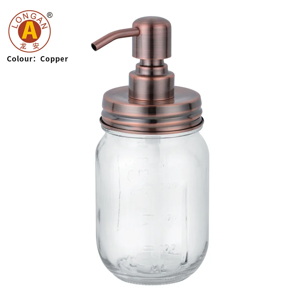 Low Price Empty Glass Mason Jar Soap Pump Pump Lid Glass Mason Jar Wholesale Mason Jar Dispenser Glass With Lotion Pump