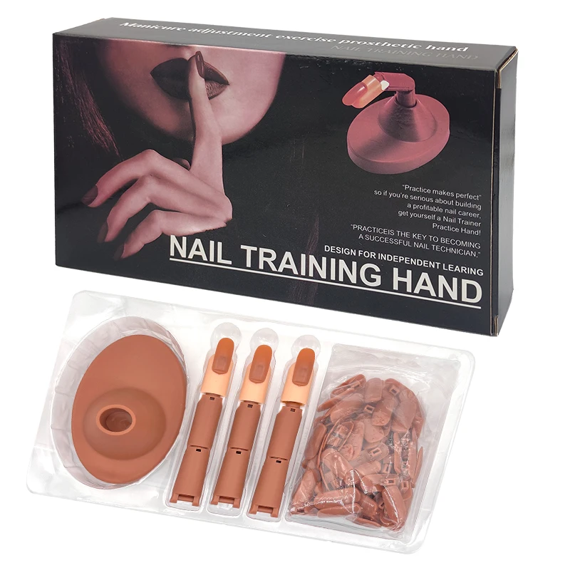 Tips Kits Beginner Manicure False Mannequin Fake Holder Adjustable Training Hand Acrylic Nail Plastic Practice Finger Art Model
