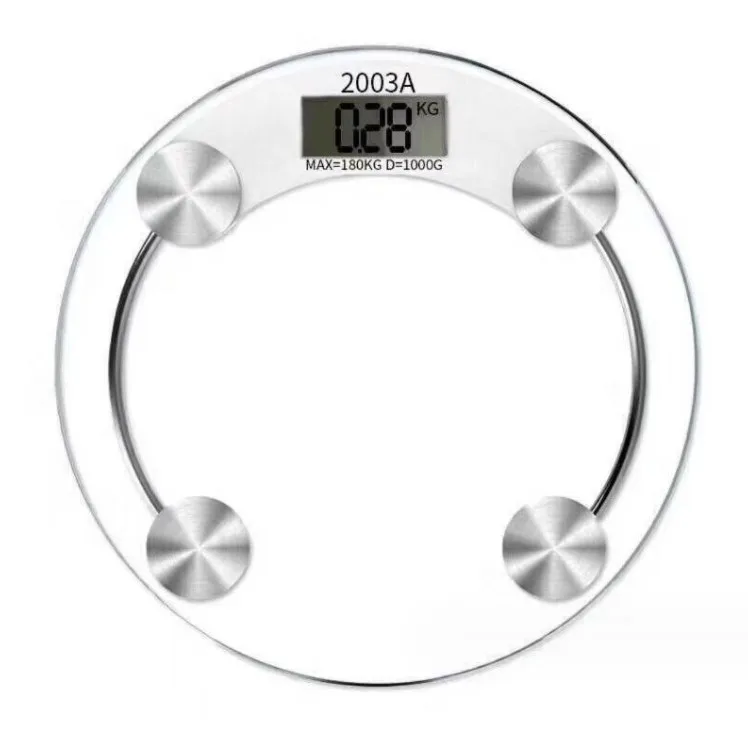 New products Scale 180kg transparent usb battery version Body Round Weighing Balance Scales