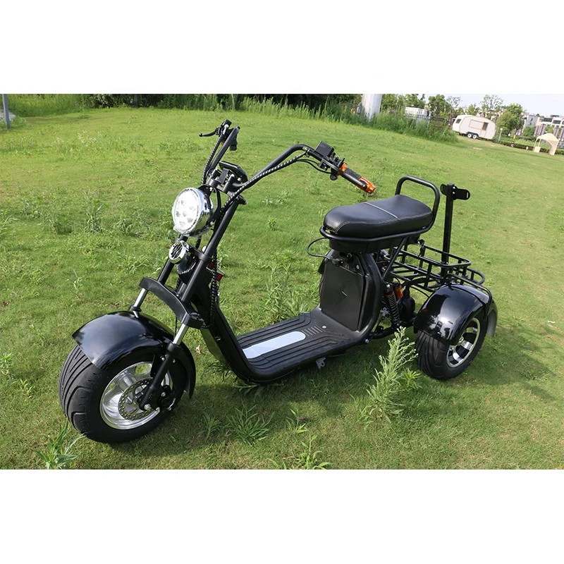 Adult citycoco three wheel electric scooter EU stock with rear basket 1500w 45km/h Netherlands Poland in stock