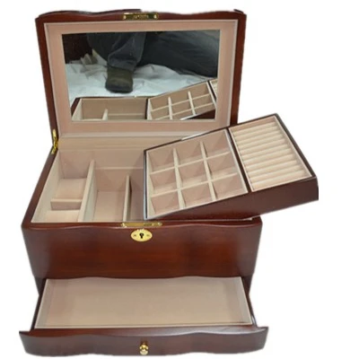 
pillow design Jewelry Box Organizer/memento box Display Storage Case/box with Lock & mirror for gift idea 